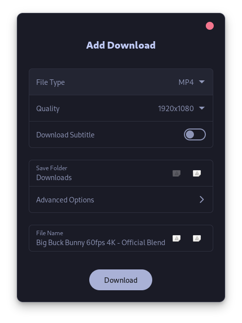 You Can Specify The Quality Subtitles And Format While Downloading