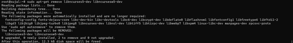 Remove The Ncurses Library Package