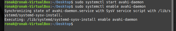 Starting And Enabling Avahi