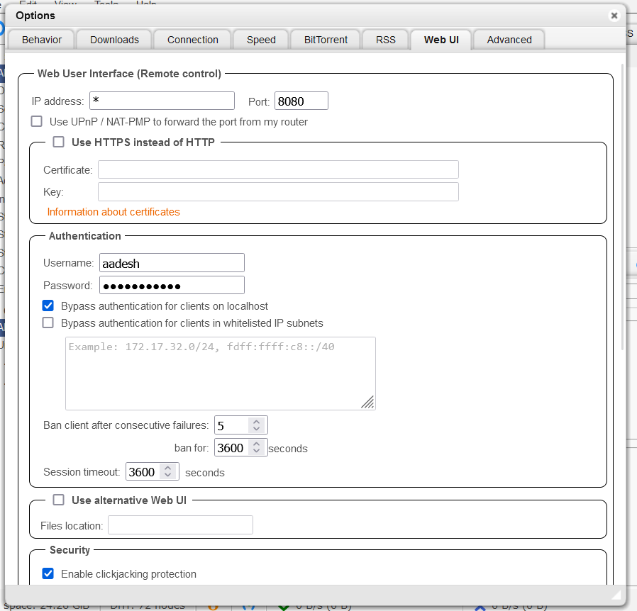 Change The User ID And Password From Settings