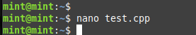 Creating A CPP File Using Nano