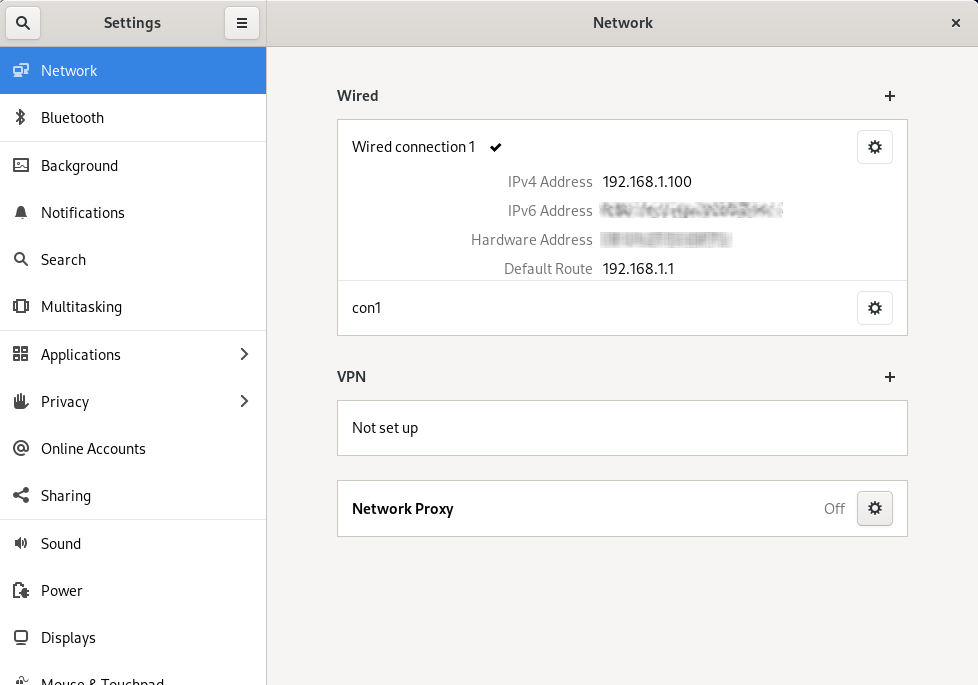 We have now set the IP address via GUI method