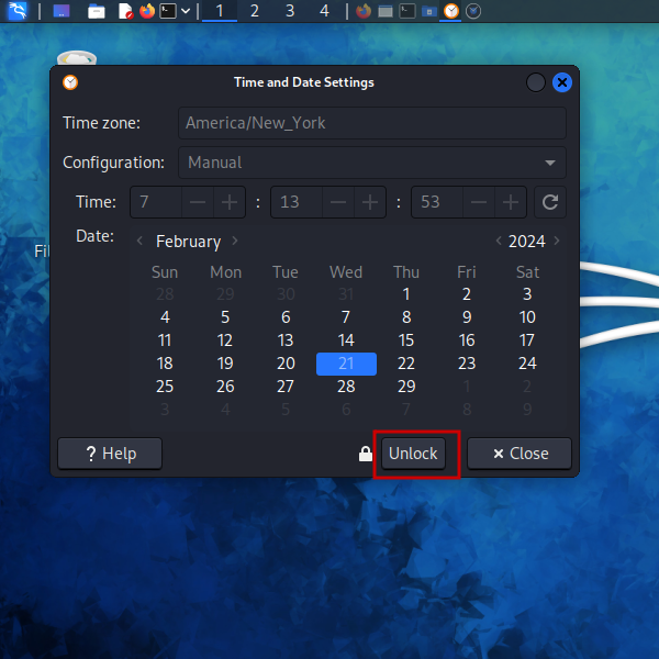 Click Unlock Button To Change Date And Time 1