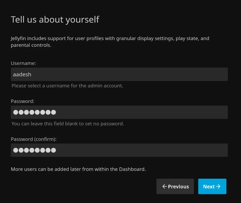 Create Your Username And Password