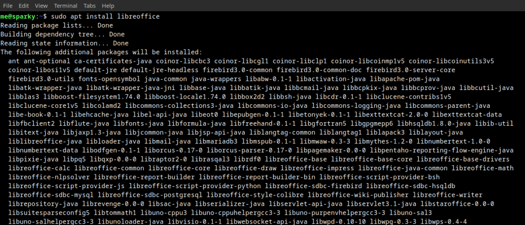 Installing LibreOffice Using Apt