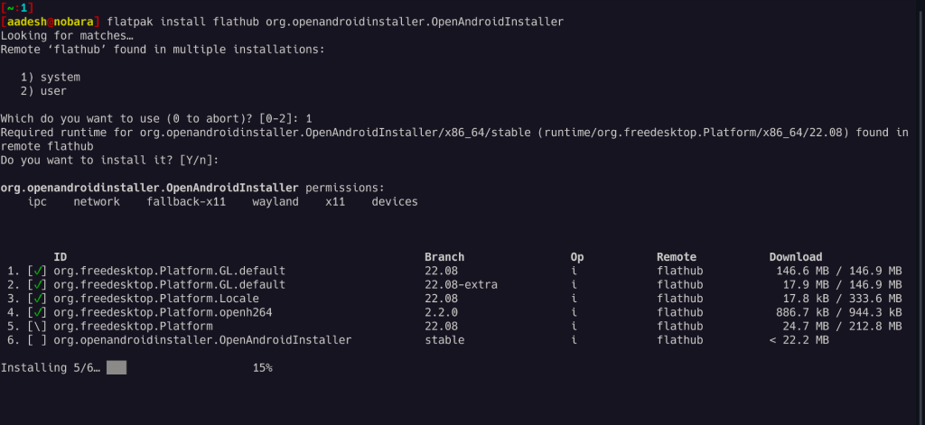 Installing OpenAndroidInstaller On Linux