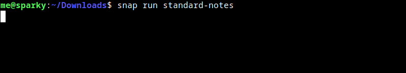 Launcking Standard Notes Via Span In Terminal