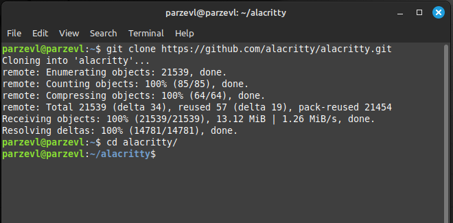 Clone Alacritty GitHub Repository