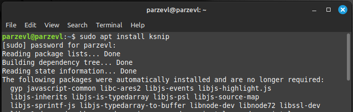 Install Ksnip Using APT Package Manager