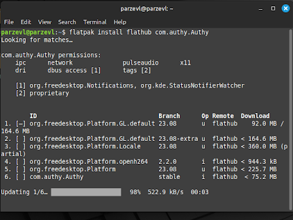 Installing Authy Through Flatpak