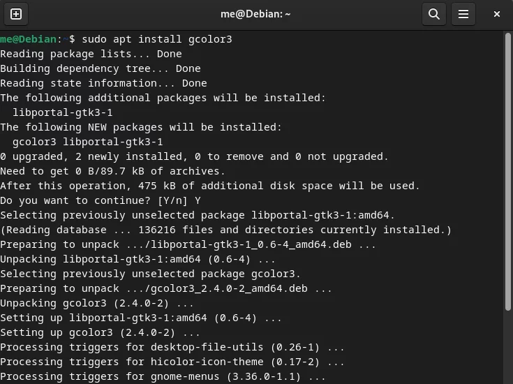 Installing Color Picker Using Apt