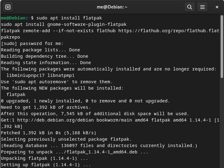 Installing Flatpak 1