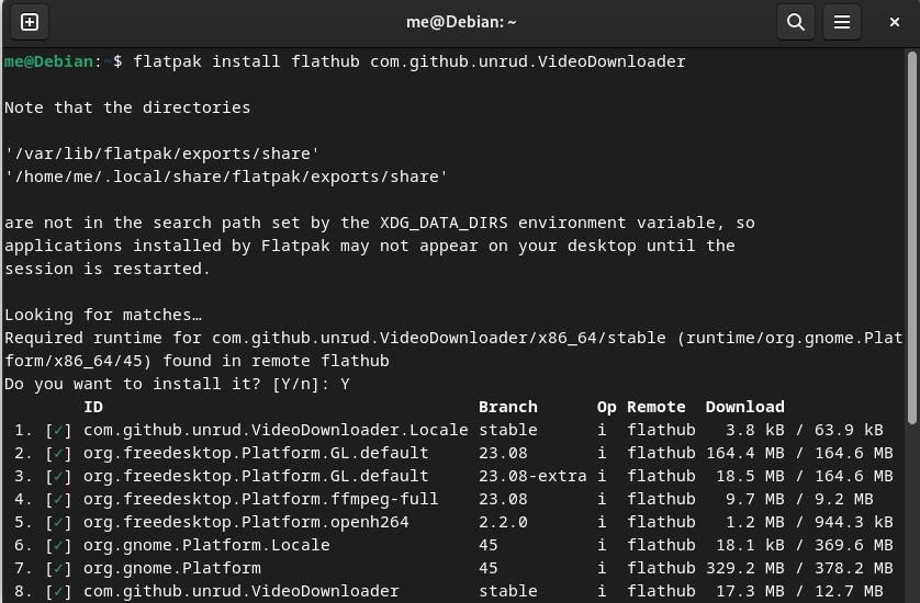 Installing Video Downloader Using Flatpak
