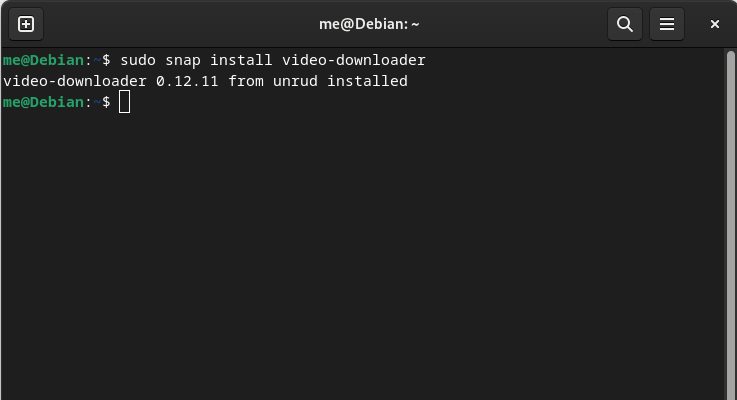 Installing Video Downloader Using Snap
