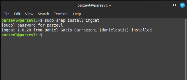 Installing Imgcat Through Snaps