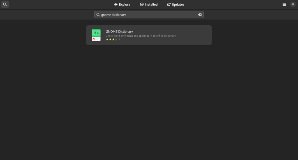 Searching Gnome Dictionary