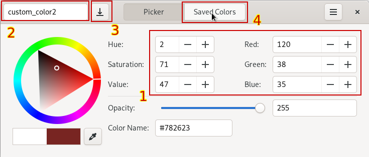 Selecting A Custom Color