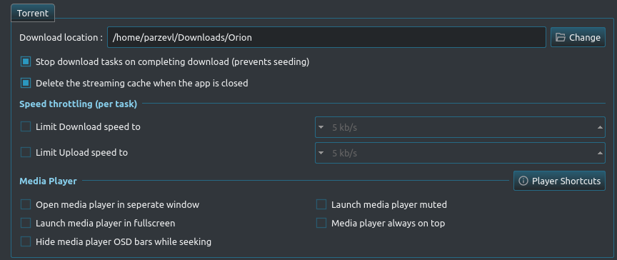 Speed Throttling Options On Orion