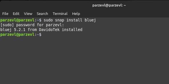 Install BlueJ Using Snap