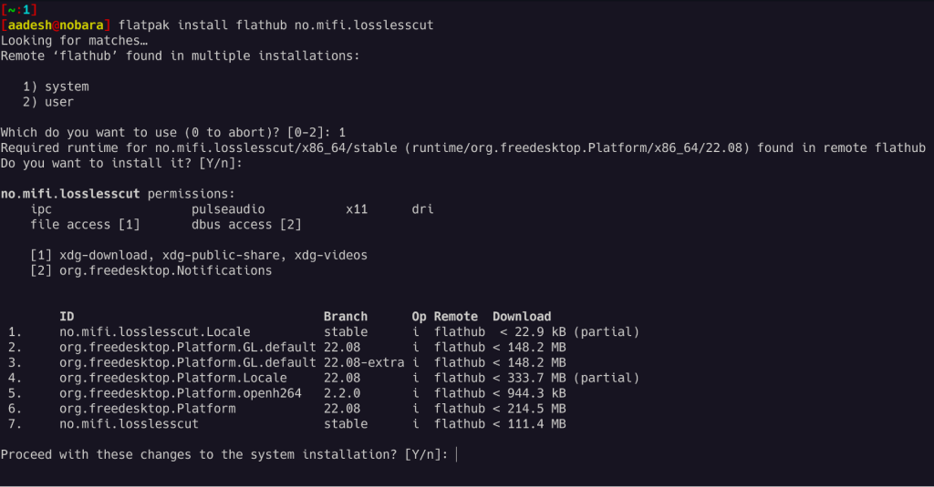 Installing LosslessCut On Nobara Linux