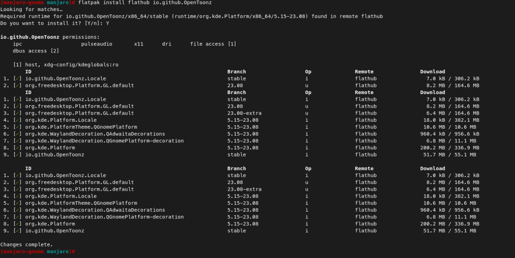 Installing OpenToonz Via Flatpak