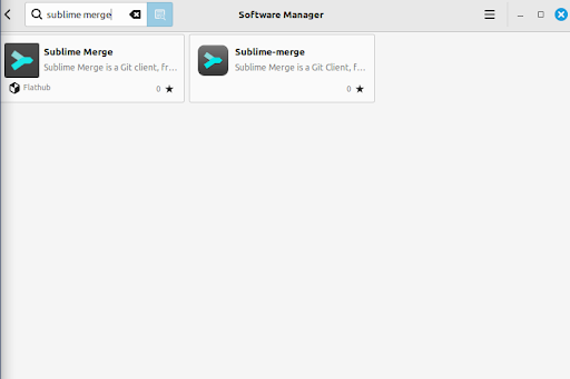 Search For Sublime Merge In Software Manager