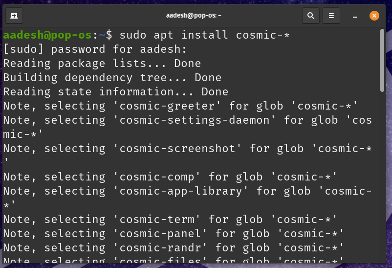 Installing Cosmic Desktop On Pop OS