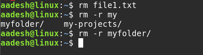 Deleting On Linux Mint