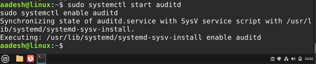 Enabling Auditd Service