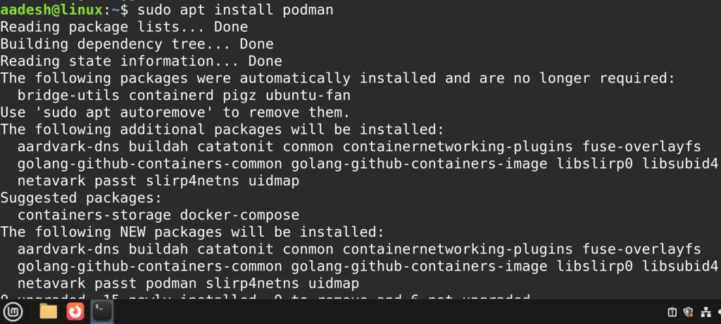 Installing Podman On Mint