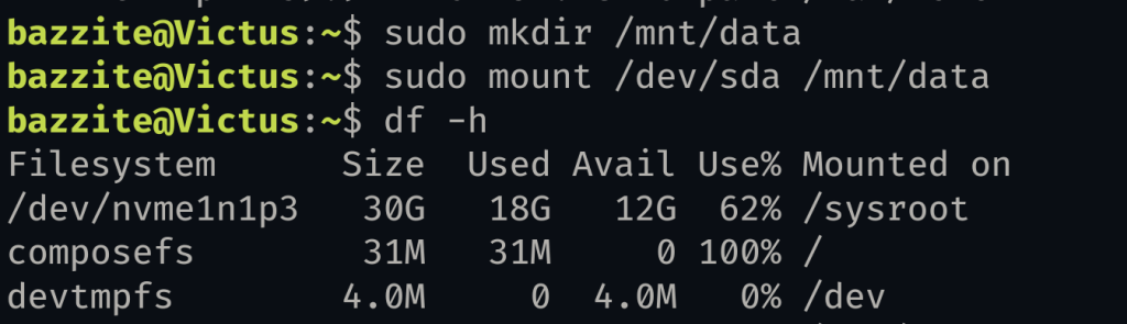 Mounting Partitions