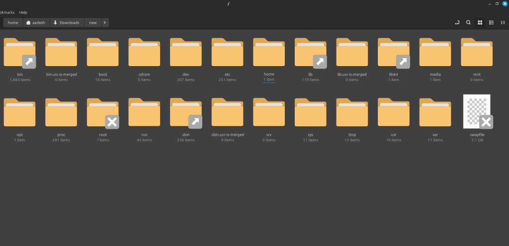 Root Directory Of Linux Mint