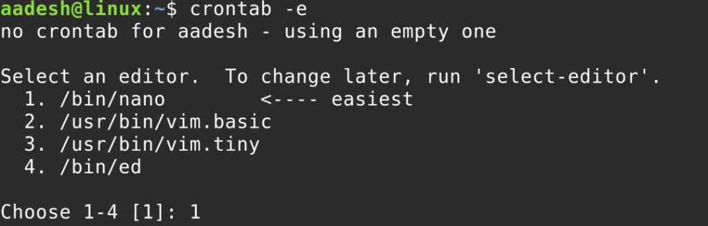 Running Crontab
