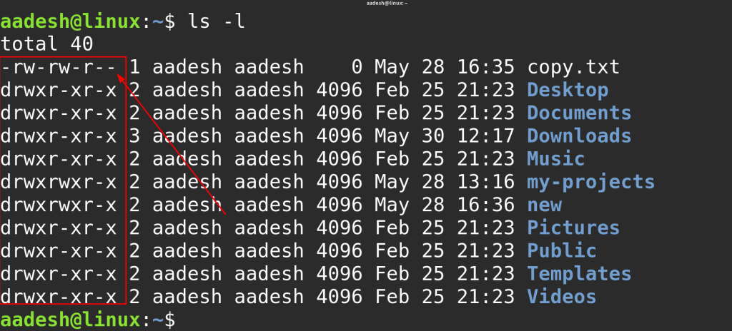 Seeing File Permissions