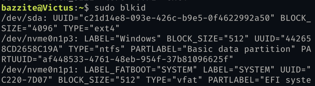 Use Blkid To Figure Out UUID