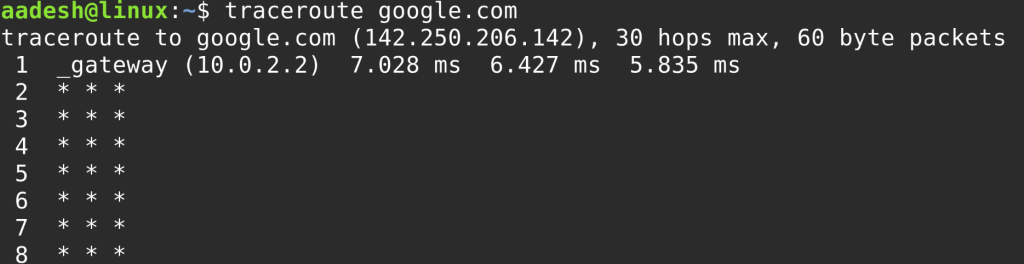 Using The Traceroute Command