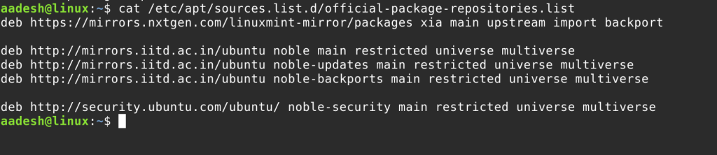 Viewing Repositories On Linux Mint