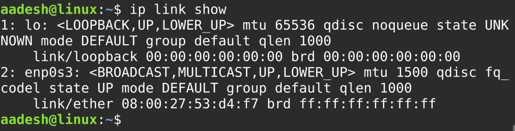Viewing The Network Interfaces