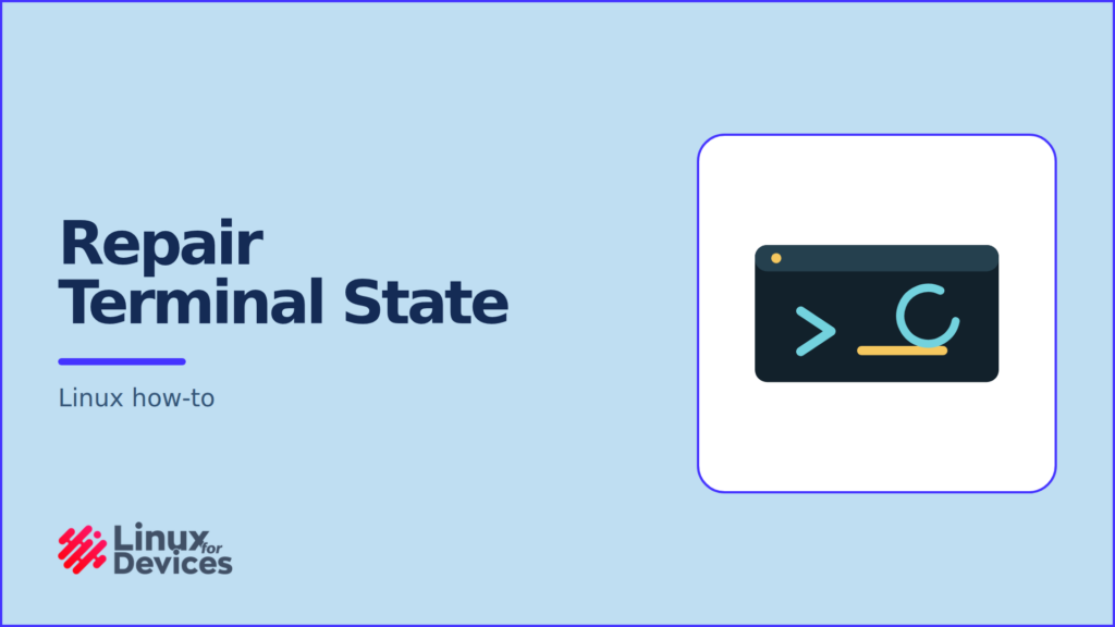 Terminal recovery symbol with reset arrow