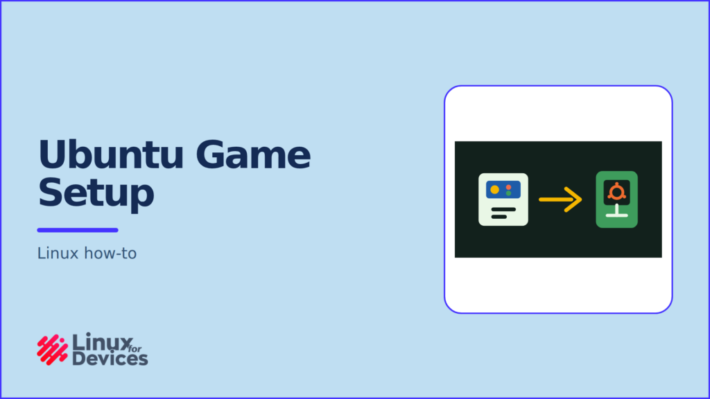 Illustration of a game project moving to an Ubuntu target