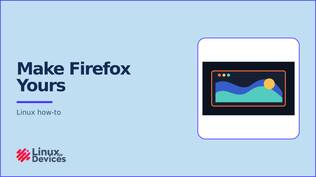 Firefox New Tab wallpaper inside a browser window