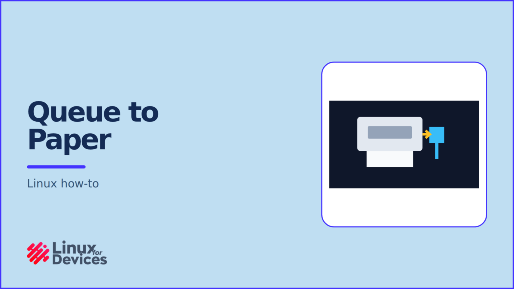 Geometric printer sending a queued document to paper