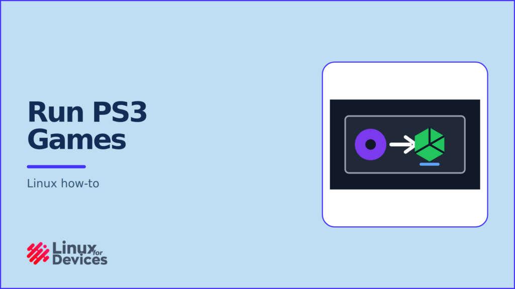 A disc becoming a packaged Linux application for an RPCS3 installation workflow