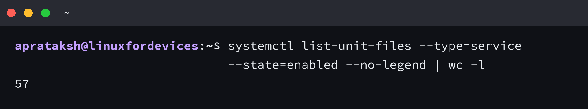 Count of service unit files enabled at boot