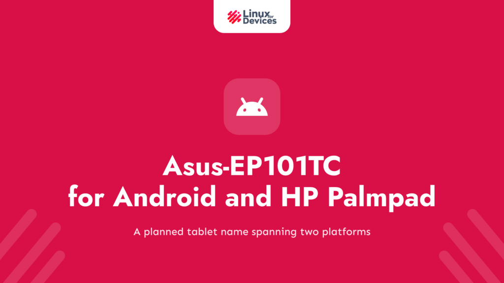 Asus-EP101TC for Android and HP trademarks Palmpad