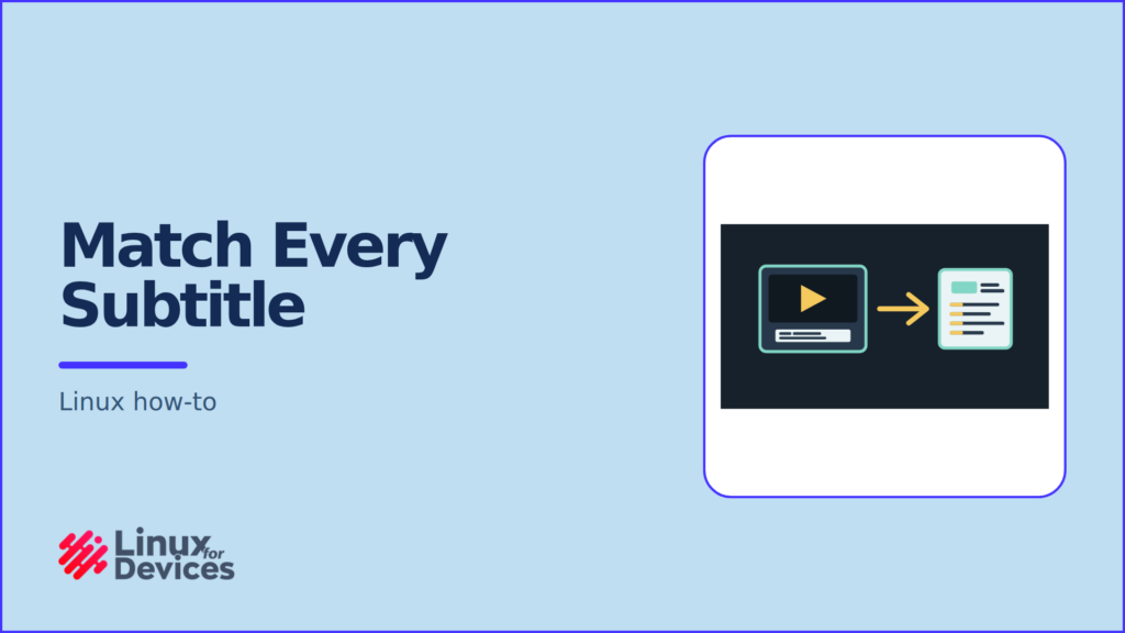 Video paired with a subtitle file