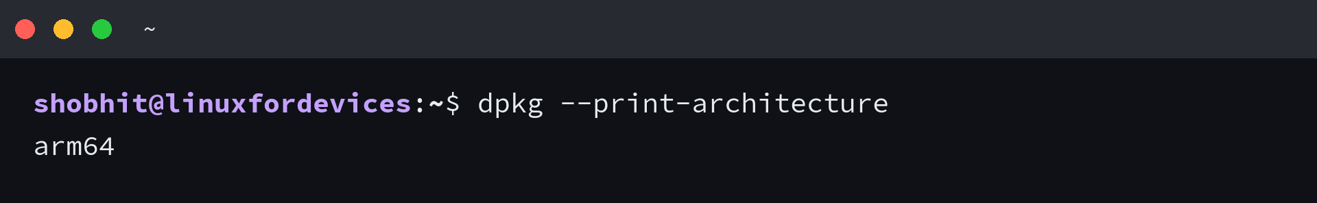 Linux terminal output showing dpkg reports arm64