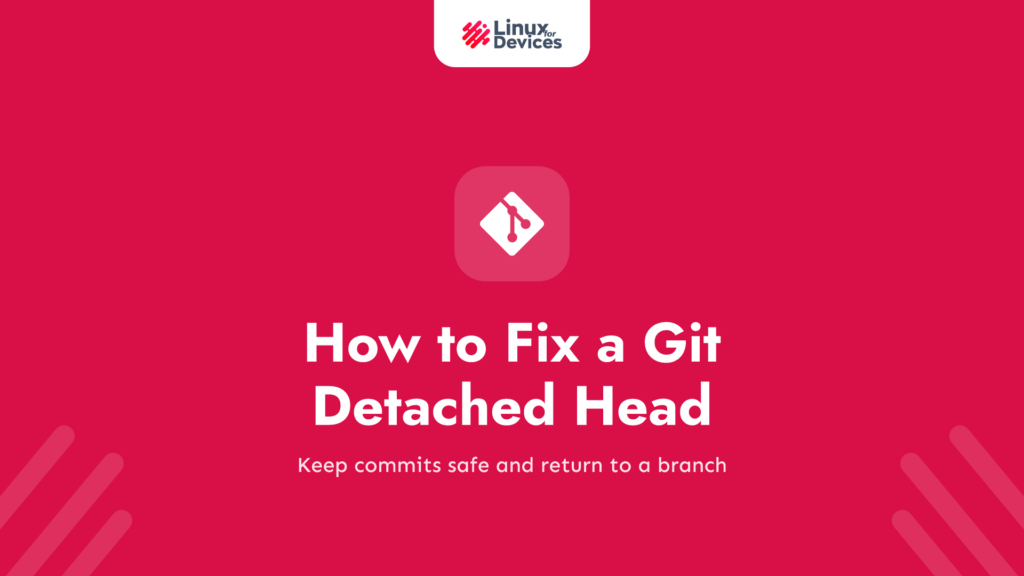 How to fix a git detached head state issue?