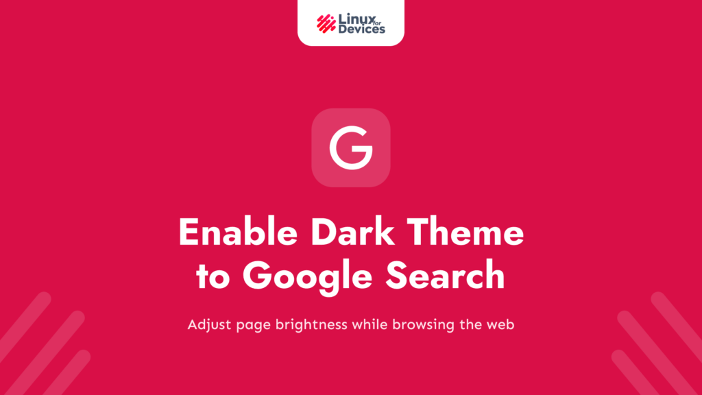 Enable Dark Theme to Google Search in the Firefox