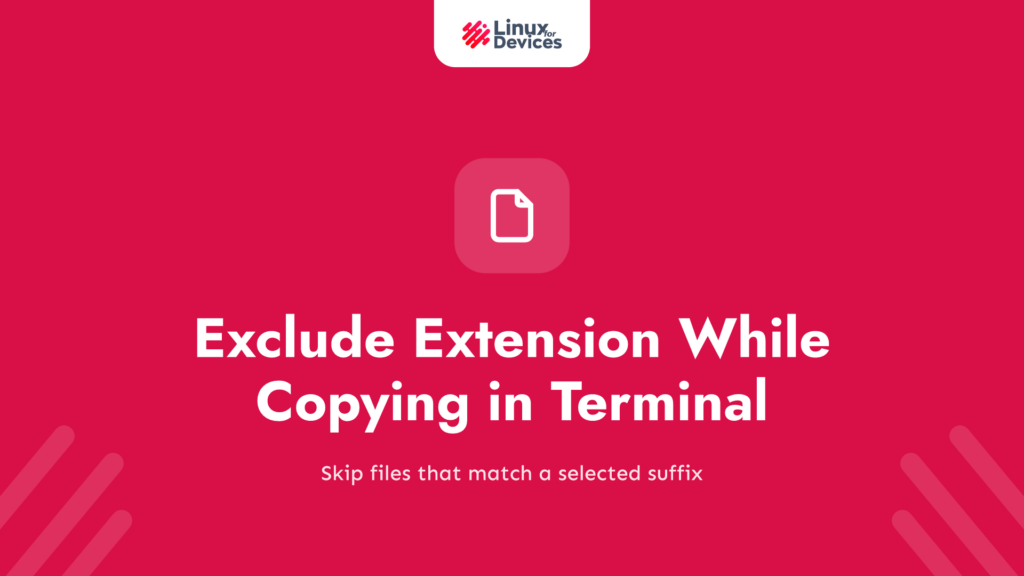 Exclude a File Extension While Copying Files in Terminal